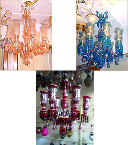 COLOURFUL CHANDELIERS