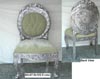 SILVER FOILED CHAIR WITH ROUND BACK