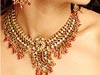 MAROON KUNDAN BEADED JEWELLERY SET