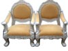 SILVER THRONE WITH TWO SEATER