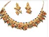 MULTISHADED GOLDEN JEWELLERY SET