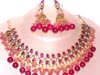 BEADED HOT RED JEWELLERY SET