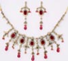 HOT RED VICTORIAN JEWELLERY SET