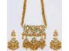 GOLDEN KUNDAN AND EARING JEWELLERY SET