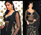 DEEPIKA PADUKONE OM SHANTI OM MOVIE BLACK DRESS