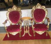 ROYAL GOLDEN CHAIRS WITH TABLE