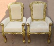 RECEPTION BRIDE GROOM GOLDEN CHAIRS
