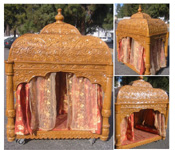 WOODEN CARVED INDIAN WEDDING DOLI
