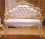 TEAK WOOD CARVED TWO SEATER