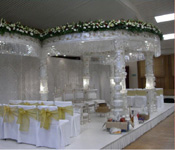 SIX PILLAR MANDAP WITH ENTRANCE & CHAIR COVERS
