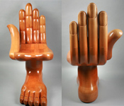 HUMAN HAND SHAPED FIBER CHAIR