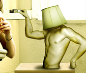 FIBER HUMAN BODY TABLE LAMP