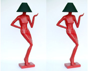 FIBER FEMALE BODY LAMP