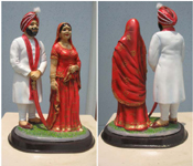 BRIDE GROOM FIBRE STATUE