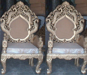 PEACOCK WOODEN CARVING CHAIRS