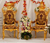 KING QUEEN GOLDEN DECO CHAIRS