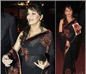BOLLYWOOD MADHURI DIXIT STARDUST AWARDS SARI