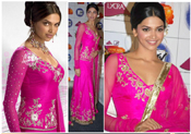 DEEPIKA PADUKONE OM SHANTI OM MOVIE PINK DRESS