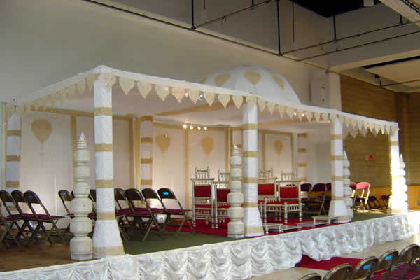 WROUGHT IRON MANDAP AND BACKDROPS