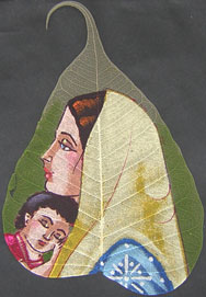 A LOVING MOTHER ON LEAF