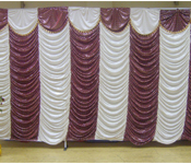 DESIGNER FRILLED STAGE BACKDROP