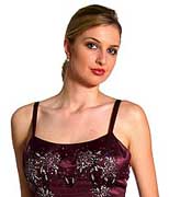 BACK CROSSED BEADED GOWN