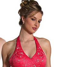 HALTER NECK BEADED GOWN