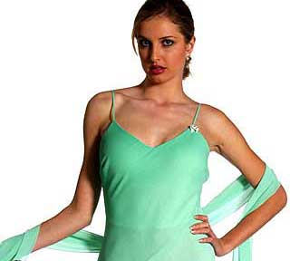 RUFFLED GOWN