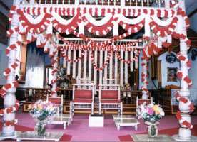 FLOWER THEME WEDDING MANDAP
