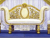 CARVED ROYAL SEAT WITH STOOLS