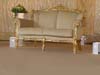 CARVED GOLDEN SOFA SET WITH MATCHING CHAIRS